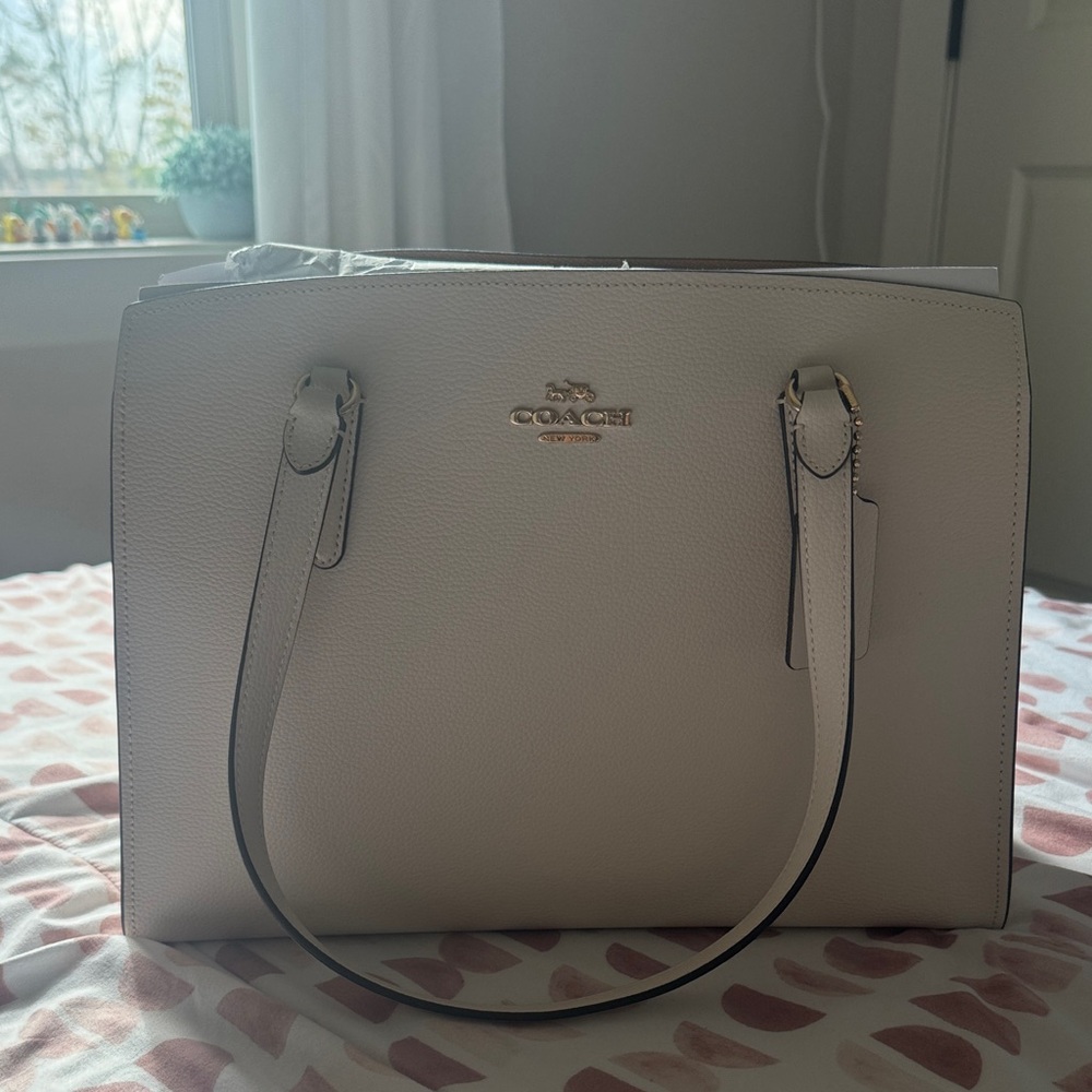 Coach Off-White Leather Tote